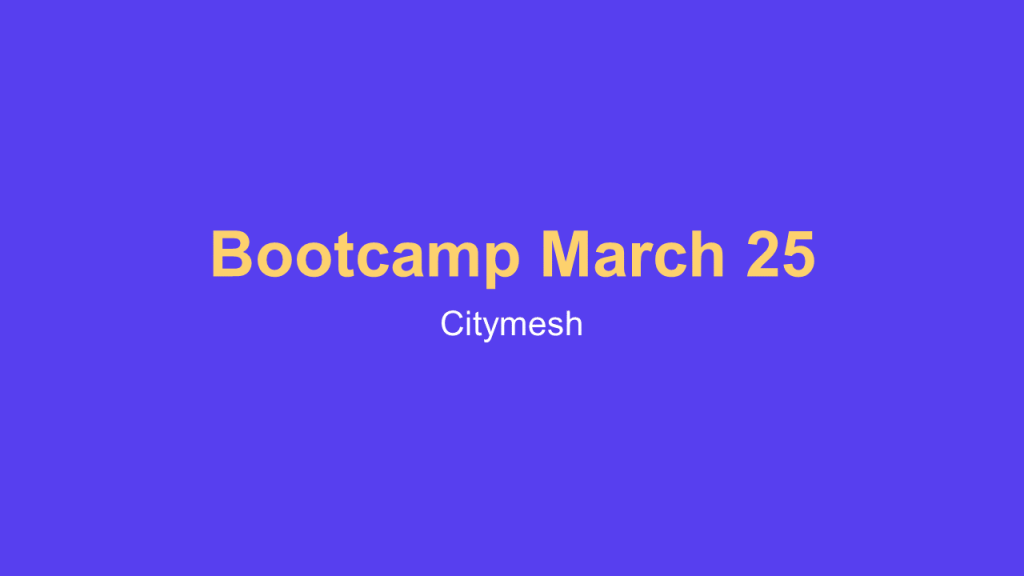 Sales Bootcamp 25/03 – Citymesh