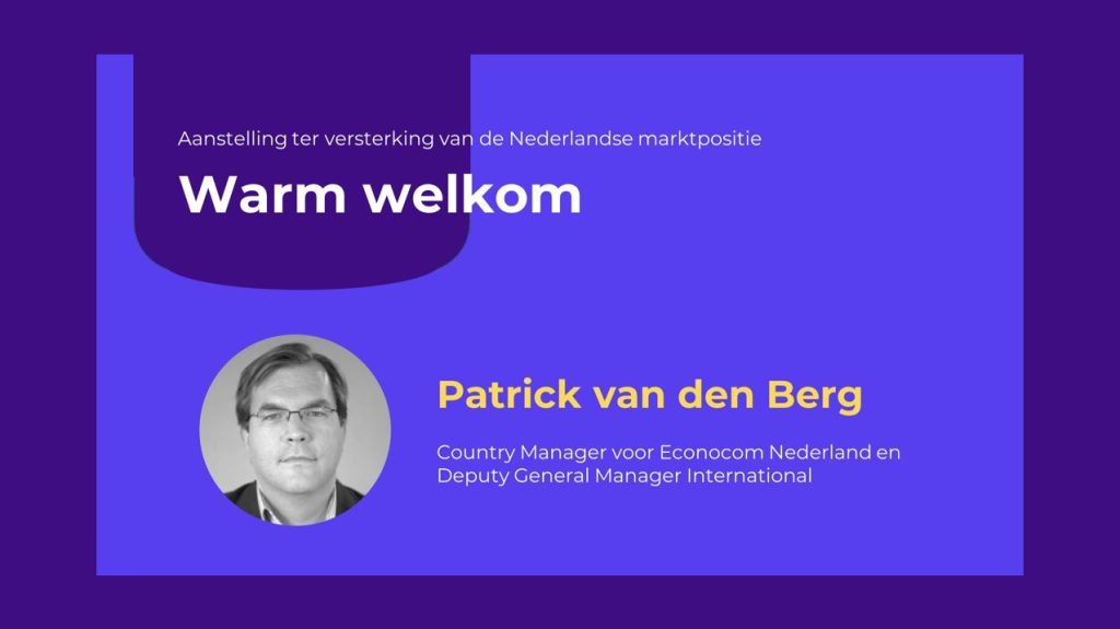 Patrick van den Berg nieuwe Country Manager voor Nederland